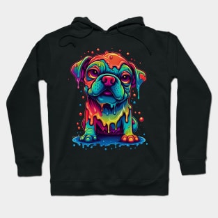 Colorful melting Dog with neon colors #2 Hoodie